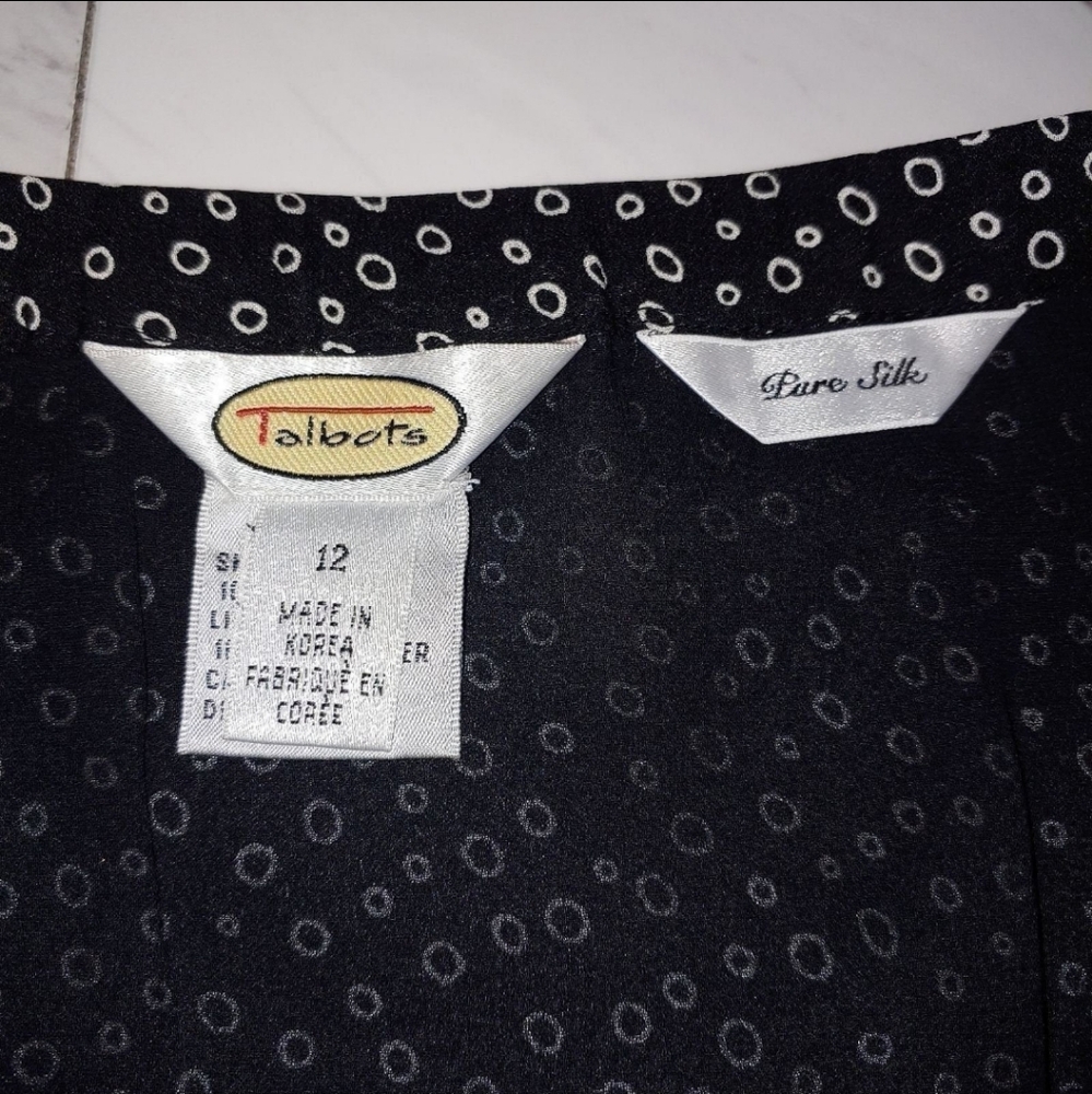 Talbots Silk Polka Dot Skirt - Picture 5 of 6